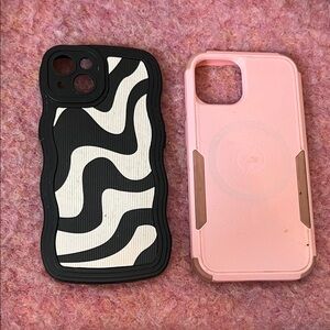 Black and White Wave Pattern Phone Case